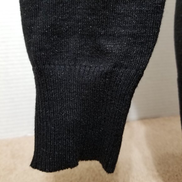 Rue 21 sweater Large metallic weave knit pullover v-neck - Picture 7 of 9